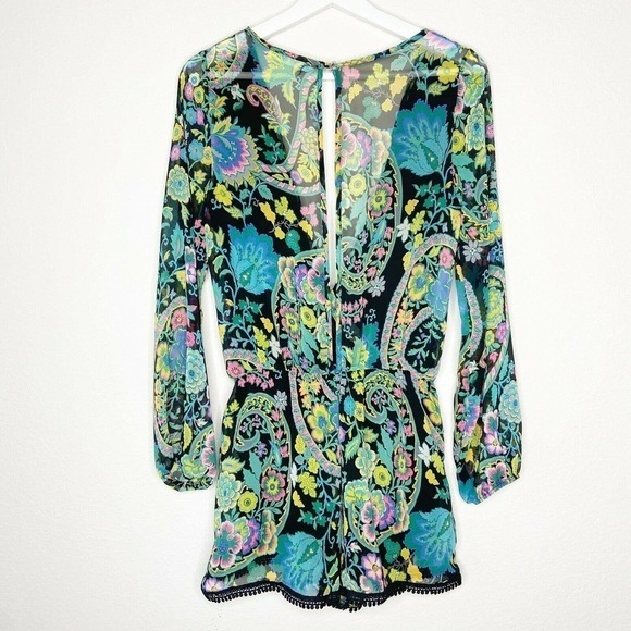 Steezyer Floral Lined Long Sleeve Romper - Picture 7 of 10
